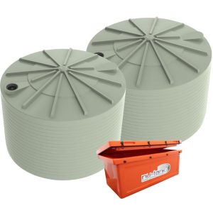 August Offer 2x 10,200 Gallons / 45,995L Round Water Tanks