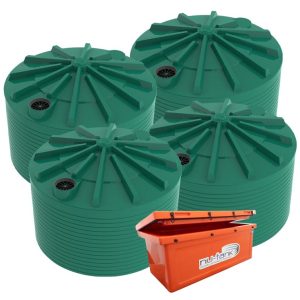 August Offer 4×5,500 Gallon / 25,000L Round Water Tank