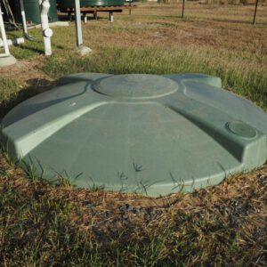 Septic Tank installed in ground. Foot trafficable roof visable.